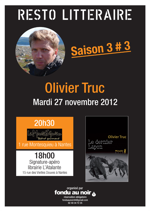 Resto littraire pour Olivier Truc