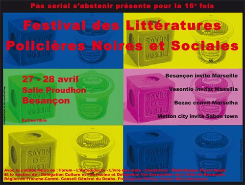 Affiche Festival des littratures policires, noires et sociales 2013