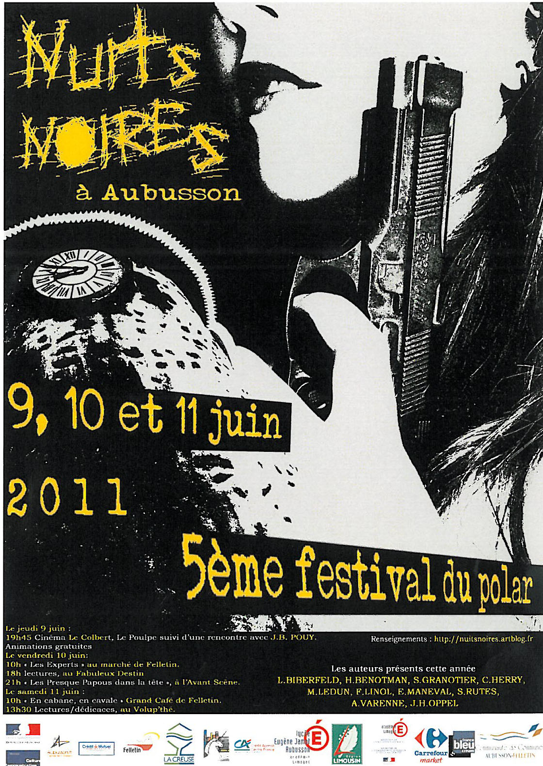 Affiche Nuits noires  Aubusson 2011