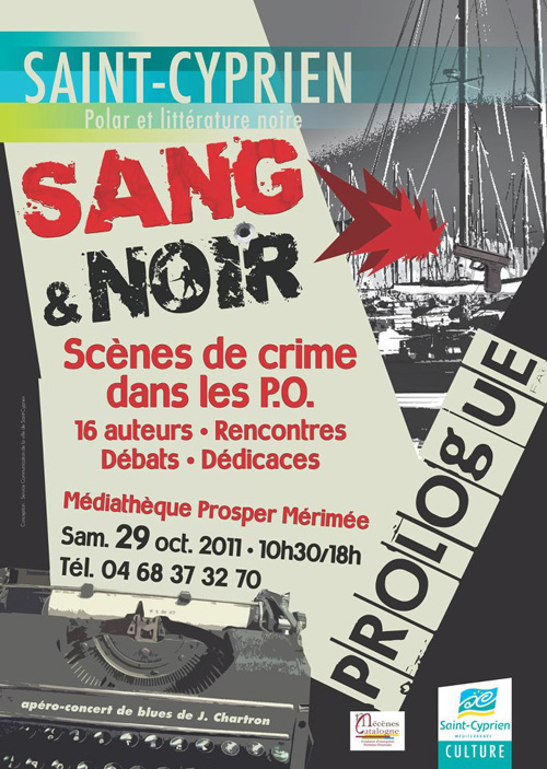 Affiche Salon du film et livre noir de la Ville de Saint-Cyprien 2011
