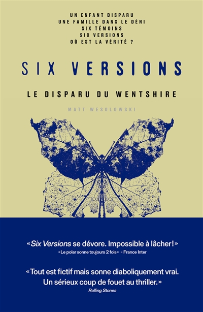 Six versions. 3, Le Disparu du Wentshire